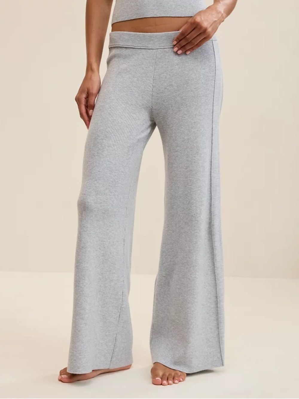 aerie sweater trouser ribbed Knit Pants size XS athleisure workout lounge cozy